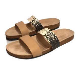 Loeffler Randall Paz two-band flat sandals size 10 ladies